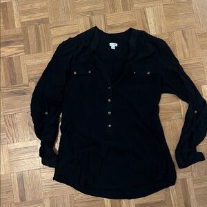 Odille Black Button-Down Shirt